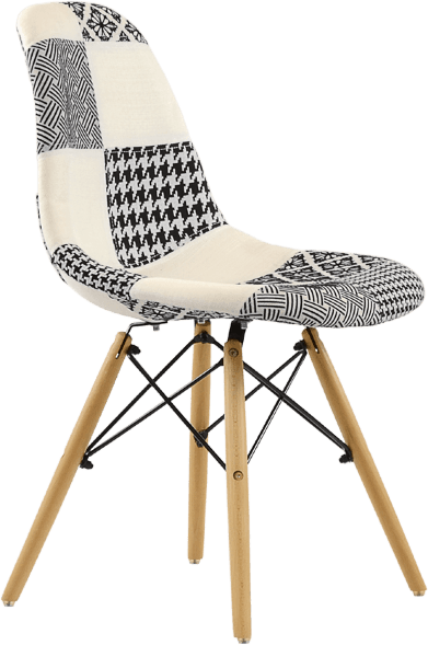 Стул Style DSW Patchwork черно-белый