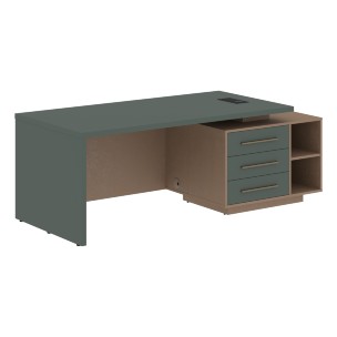 Стол руководителя с тумбой VCT 2190(R) 2100х900х750 VELION