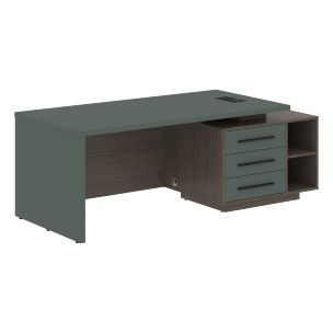 Стол руководителя с тумбой VCT 2190(R) 2100х900х750 VELION